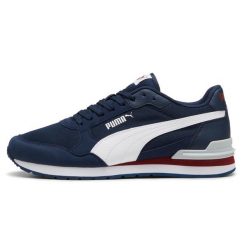 Buty lifestyle męskie Puma ST Runner v4 Mesh 399666 02. Niebieskie buty sportowe casual Puma, bez wzorów, z materiału, bez zapięcia. Za 243.80 zł.