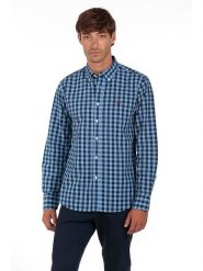 The Time of Bocha Koszula w kolorze granatowym rozmiar: L. Niebieskie koszule The Time of Bocha, l, bez wzorów, z bawełny, bez kołnierzyka, bez ramiączek. Za 117.99 zł.