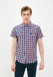 KOSZULA MĘSKA WRANGLER SS WESTERN SHIRT LIMOGES BLUE W5J04MX50 112130142. Niebieskie koszule Wrangler, m, bez wzorów, bez kołnierzyka, bez ramiączek. Za 129.99 zł.