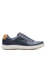 Clarks Sneakersy Mapstone Lace 26176887 Granatowy. Niebieskie buty sportowe casual Clarks, bez wzorów, ze skóry, bez zapięcia. Za 379.99 zł.