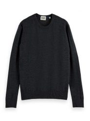 Scotch & Soda Wełniany sweter w kolorze czarnym rozmiar: XXL. Czarne swetry nierozpinane Scotch & Soda, xxl, bez wzorów, z wełny, bez kołnierzyka, bez ramiączek. Za 159.21 zł.