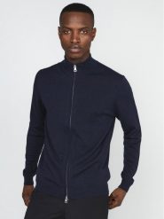 Matinique Kardigan 30204879 Granatowy Regular Fit. Niebieskie swetry rozpinane Matinique, m, bez wzorów, z wełny, bez kołnierzyka, bez ramiączek. Za 349.99 zł.