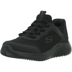 Buty SKECHERS 403822L SLIP-INS Czarny. Czarne buty turystyczne Skechers, bez wzorów, z syntetyku, bez zapięcia, na fitness i siłownię. Za 191.99 zł.