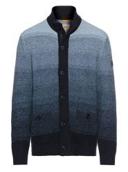 Camel Active Kardigan w kolorze niebieskim rozmiar: M. Niebieskie swetry rozpinane Camel Active, m, z aplikacjami, ze skóry, bez kołnierzyka, bez ramiączek. Za 221.67 zł.