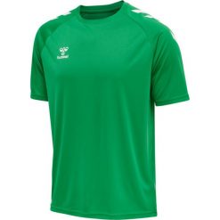 Koszulka sportowa męska Hummel Core XK Poly T-Shirt S/S. Niebieskie t-shirty sportowe Hummel, bez wzorów, bez ramiączek, do piłki nożnej. Za 77.00 zł.