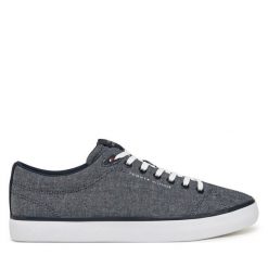 Tenisówki Tommy Hilfiger. Niebieskie trampki Tommy Hilfiger, m, bez wzorów, bez zapięcia. Za 219.99 zł.