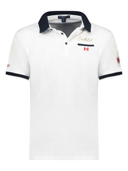 Canadian Peak Koszulka polo "Kareak" w kolorze białym rozmiar: 3XL. Białe koszulki polo Canadian Peak, xl, bez wzorów, z bawełny, bez kołnierzyka, bez ramiączek. Za 87.40 zł.