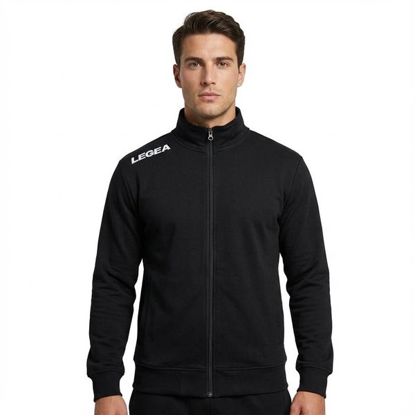 Męska Bluza do Biegania z Elastycznym Kapturem Czarna RETYL. Czarne bluzy z kapturem Legea, m, bez wzorów, z bawełny, z kapturem. Za 96.00 zł.