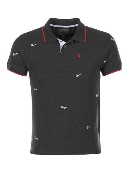Peak Mountain Koszulka polo "Clamar" w kolorze antracytowym rozmiar: L. Czarne koszulki polo Peak Mountain, l, bez wzorów, z bawełny, bez kołnierzyka, bez ramiączek. Za 83.03 zł.