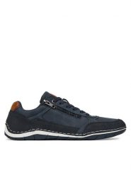 Lanetti Półbuty V5-10235 Granatowy. Niebieskie eleganckie półbuty Lanetti, bez wzorów, z materiału, bez obcasa, bez zapięcia. Za 169.99 zł.