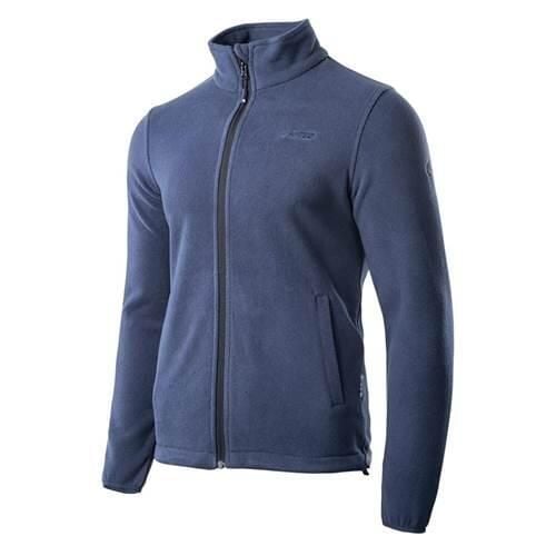 Bluza sportowa męska Hi-Tec Henis. Niebieskie bluzy bez kaptura Hi-tec, l, bez wzorów, bez kaptura. Za 153.94 zł.