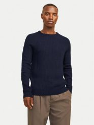 Jack&Jones Sweter Pannel 12258471 Granatowy Regular Fit. Niebieskie swetry rozpinane Jack&Jones, l, bez wzorów, z bawełny, bez kołnierzyka, bez ramiączek. Za 79.99 zł.
