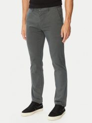 BOSS Chinosy 50510933 Szary ciemny Regular Fit. Szare eleganckie spodnie Boss, m, z bawełny. Za 549.99 zł.
