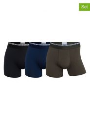 CR7 Bokserki (3 pary) w kolorze brązowo-czarno-granatowym rozmiar: XL. Brązowe bokserki CR7, xl, bez wzorów. Za 73.99 zł.