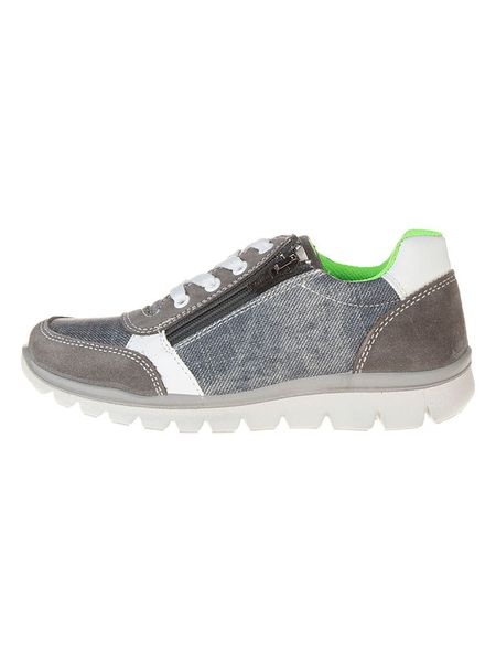 Primigi Skórzane sneakersy "Hilos" w kolorze szarym rozmiar: 27. Szare koszulki polo Primigi, bez wzorów, bez kołnierzyka, bez ramiączek. Za 67.24 zł.