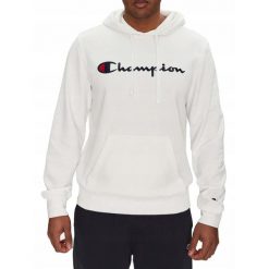 BLUZA męska CHAMPION 220726-WW001 kangurka z kapturem bawełniana biała XL. Białe bluzy z kapturem Champion, m, bez wzorów, z bawełny, z kapturem. Za 249.00 zł.