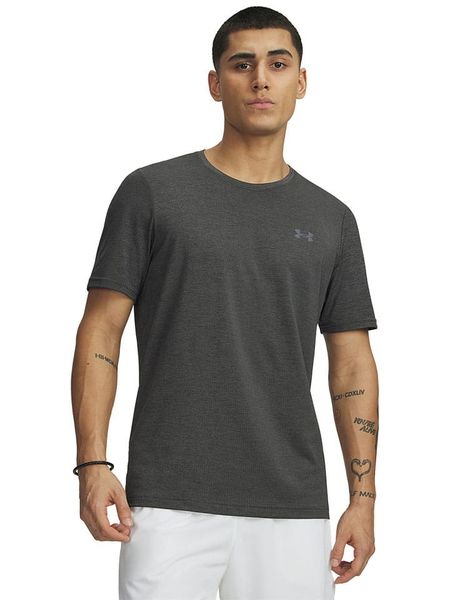 Under Armour Koszulka funkcyjna w kolorze antracytowym rozmiar: L. Czarne t-shirty sportowe Under Armour, bez wzorów, z materiału, bez ramiączek, outdoorowe. Za 169.95 zł.