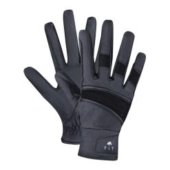 Skórzane rękawiczki jeździeckie ELT Magnetize Winter. Czarne rękawiczki ELT, bez wzorów, z elastanu. Za 161.00 zł.
