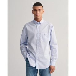 Koszula męska GANT z długim rękawem. Niebieskie koszule GANT, m, bez wzorów, z bawełny, bez kołnierzyka, bez ramiączek. Za 324.00 zł.