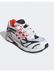 Adidas Sneakersy "Temper Run 2" w kolorze biało-czarnym rozmiar: 45. Białe buty do biegania Adidas, bez wzorów, bez zapięcia. Za 218.57 zł.