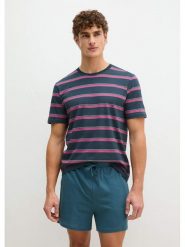 Marc O´Polo Bodywear Koszulka piżamowa w kolorze niebiesko-różowym rozmiar: L. Niebieskie piżamy l, bez wzorów, z bawełny, bez ramiączek. Za 99.95 zł.