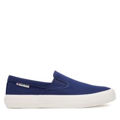Tenisówki Tommy Jeans. Niebieskie trampki Tommy Jeans, m, bez wzorów, bez zapięcia. Za 179.99 zł.