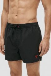 GUESS Czarne krótkie męskie kąpielówki New Basic, Rozmiar XL. Czarne kąpielówki Guess, m, z aplikacjami, krótkie. Za 259.99 zł.