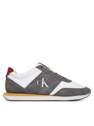 Calvin Klein Sneakersy Retro Runner Band Lth-Su HM0HM02212 Szary. Szare buty sportowe casual CALVIN KLEIN, bez wzorów, ze skóry, bez zapięcia. Za 449.99 zł.