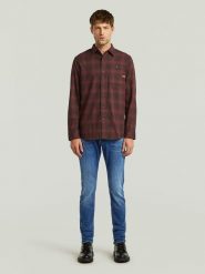 G-Star Koszula "Bristum 2.0" - Slim fit - w kolorze bordowym rozmiar: L. Czerwone koszule G-Star, l, bez wzorów, z bawełny, bez kołnierzyka, bez ramiączek. Za 186.19 zł.