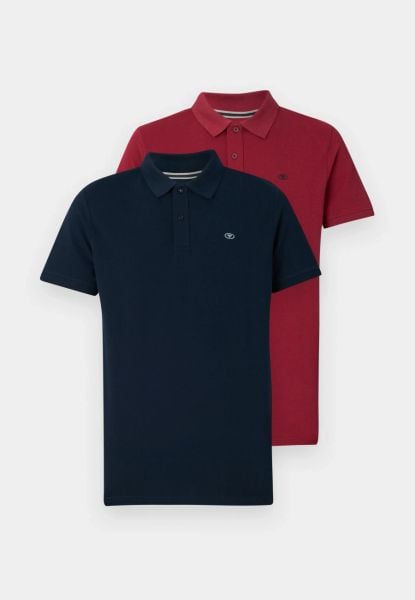 Męska Koszulka Polo Tom Tailor Doublepack Polo Deep Red 1044879 35930. Czerwone koszulki polo sportowe Tom Tailor, m, bez wzorów, bez kołnierzyka, bez ramiączek. Za 129.99 zł.
