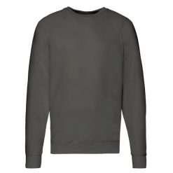 Lekka Raglanowa Bluza Unisex Dla Dorosłych. Niebieskie bluzy Fruit of the Loom, m, bez wzorów, bez kaptura. Za 87.99 zł.