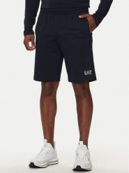 EA7 Emporio Armani Szorty sportowe 8NPS65 PJVRZ 0562 Granatowy Regular Fit. Niebieskie krótkie spodenki sportowe EA7 Emporio Armani, m, bez wzorów, z bawełny. Za 349.99 zł.