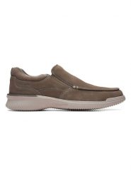 Clarks Skórzane mokasyny "Donaway" w kolorze szarobrązowym rozmiar: 45. Brązowe botki sznurowane Clarks, bez wzorów, ze skóry, bez obcasa, bez zapięcia. Za 185.76 zł.
