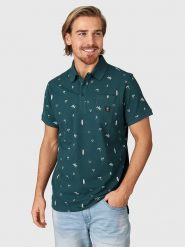 Brunotti Koszulka polo "Addax" w kolorze morskim rozmiar: L. Zielone koszulki polo Brunotti, l, bez wzorów, z bawełny, bez kołnierzyka, bez ramiączek. Za 129.95 zł.