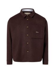 BLKVIS Męska kurtka koszulowa z wełną Mężczyźni Comfort Fit Sztuczne włókno brązowy marmurkowy, XL. Brązowe kurtki BLKVIS, m, bez wzorów, z wełny, bez kaptura. Za 399.95 zł.