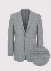 PAKO LORENTE – Szara marynarka garniturowa w kratę. Szare garnitury Pako Lorente, m, bez wzorów, z lycry. Za 649.99 zł.