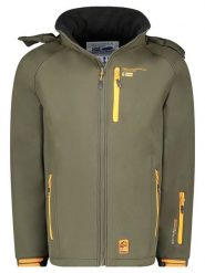 Geographical Norway Kurtka softshellowa "Ritchone" w kolorze khaki rozmiar: XXL. Brązowe kurtki outdoor i hardshell Geographical Norway, xxl, bez wzorów, z materiału, bez kaptura. Za 210.81 zł.