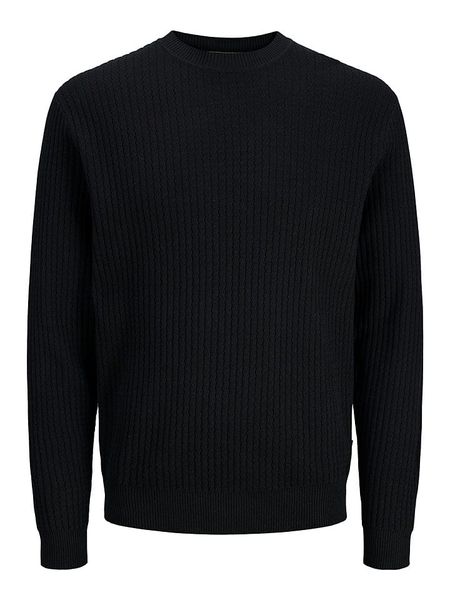 Jack & Jones Sweter w kolorze czarnym rozmiar: S. Czarne swetry nierozpinane Jack & Jones, s, bez wzorów, z bawełny, bez kołnierzyka, bez ramiączek. Za 82.83 zł.