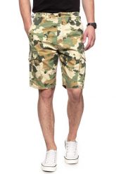 SPODENKI LEE FATIGUE SHORTS CAMOUFLAGE L73BCW03 112120343. Szorty Lee, l, z aplikacjami, z materiału. W wyprzedaży za 79.99 zł.