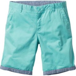 Bermudy chino z wywiniętymi nogawkami Regular Fit bonprix zielony. Eleganckie spodnie marki bonprix. Za 32.99 zł.