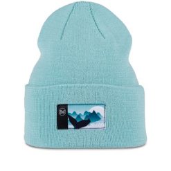Czapka BUFF KNITTED BEANIE LILON GEM MALACHITE. Niebieskie czapki zimowe Buff, bez wzorów. Za 129.90 zł.