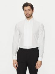 Michael Kors Koszula MK0DS01002 Biały Slim Fit. Białe koszule Michael Kors, m, bez wzorów, z bawełny, bez kołnierzyka, bez ramiączek. Za 399.99 zł.