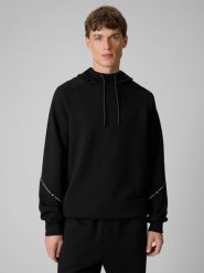 4F Bluza dresowa regular z kapturem męska - czarna 3XL. Czarne bluzy 4F, m, bez wzorów, z dresówki, z kapturem. Za 199.99 zł.