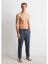 Marc O´Polo Bodywear Spodnie w kolorze granatowym rozmiar: L. Niebieskie spodnie materiałowe l, bez wzorów, z bawełny. Za 91.56 zł.