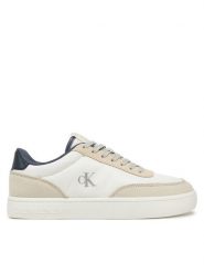 Calvin Klein Jeans Sneakersy Classic Cupsole In Tc YM0YM01194 Biały. Białe buty sportowe casual Calvin Klein Jeans, bez wzorów, z jeansu, bez zapięcia. Za 239.99 zł.