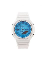 G-Shock Zegarek Beach Time Lapse GA-2100TL-7AER Biały. Białe, analogowe zegarki G-Shock. Za 399.99 zł.