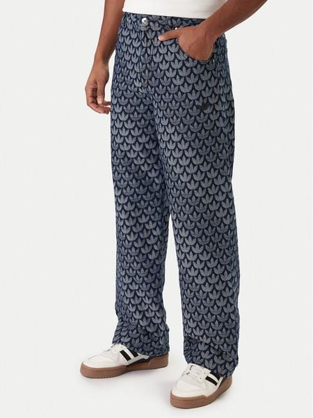 Adidas Jeansy Monogram KD0399 Niebieski Loose Fit. Niebieskie jeansy Adidas, m. Za 398.99 zł.