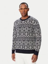 Tommy Hilfiger Sweter Fairisle MW0MW44815 Granatowy Regular Fit. Niebieskie swetry rozpinane Tommy Hilfiger, m, bez wzorów, z bawełny, bez kołnierzyka, bez ramiączek. Za 569.99 zł.