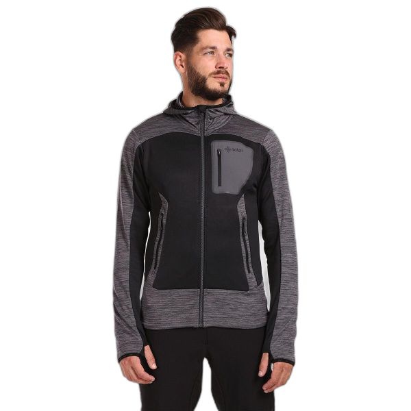 Bluza Kilpi Freni. Szare bluzy z kapturem Kilpi, m, bez wzorów, z dzianiny, z kapturem. Za 267.13 zł.