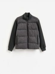 Wodoodporna kurtka - szary. Szare kurtki Reserved, l, bez wzorów, z tkaniny, bez kaptura. Za 299.99 zł.